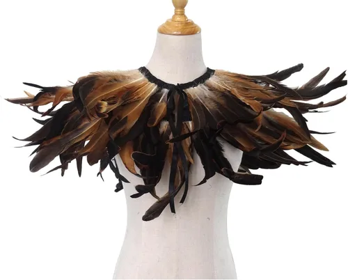 Vista 2 de LVOW - Disfraz gótico de plumas negras para hombre