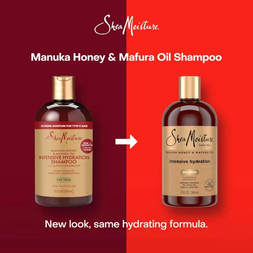 Vista 3 de Champú de intensa hidratación de miel de manuka y aceite de mafura, 13 onzas, de SheaMoisture