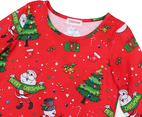 Vista 3 de JESKIDS Camisones de manga larga con estampado de dinosaurio para niñas