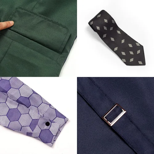 Vista 6 de Disfraz de Joker de Halloween para hombre, camisa de caballero Heath Ledger, traje de corbata