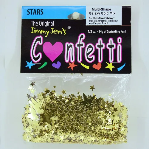 Vista 2 de Mezcla de confeti - Galaxy Stars Gold - Paquete al por menor #8908 QS0 Oro
