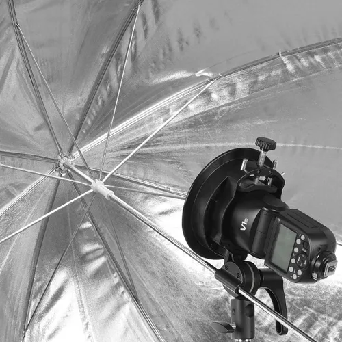 Vista 8 de Godox 2 soportes Flash tipo S con soporte Bowens, mango ajustable en dirección, para Godox V1 AD200Pro II, etc. Flash de cabeza redonda y AD400Pro