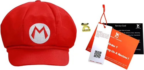 Vista 8 de Xcoser Nueva versión Super Mario Bros Unisex Sombrero Gorra Mario Luigi Cosplay