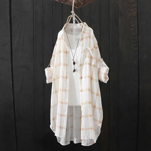 Vista 2 de Long Sleeve Shirts for Women Spring Summer Dressy Casual Button Down Plus Size Tops Office Work Blouses