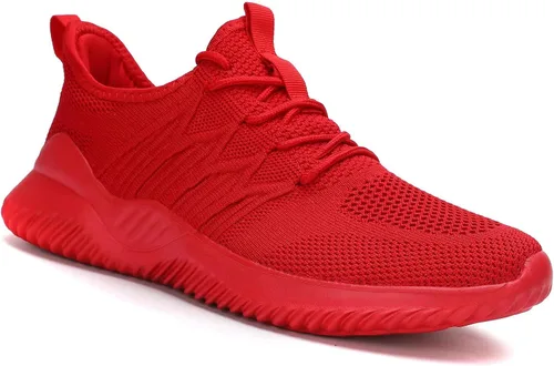 Vista 3 de Zapatos de correr casuales para hombre, ligeros, cómodos, informales, deportivos, de malla, para trabajo, gimnasio, sin cordones, tenis, caminar