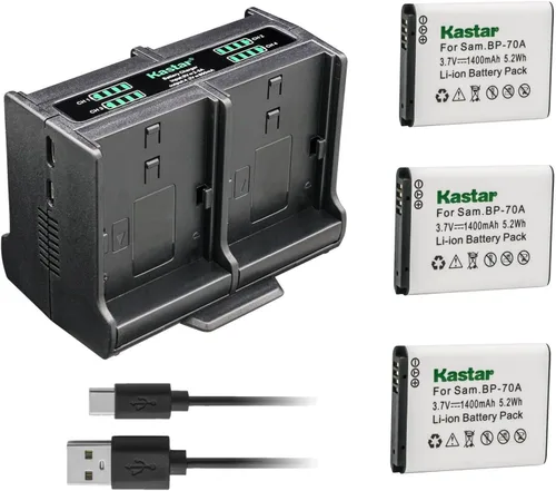 Vista 7 de Kastar Cargador de batería cuádruple BP-70A compatible con batería Samsung BP-70A BP70A, Samsung ST94, ST95, ST96, ST6500, TL105, TL110, TL125
