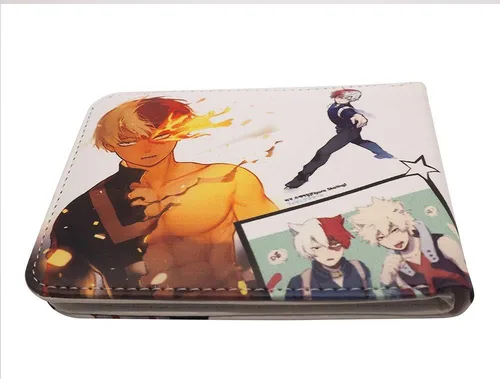 Vista 3 de Cartera corta de la PU Bifold con el anime mi héroe Academia Personaje de impresión