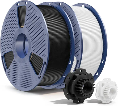 Vista 30 de SUNLU Filamento PETG de 0.07 in, 4.4 lbs, negro+transparente