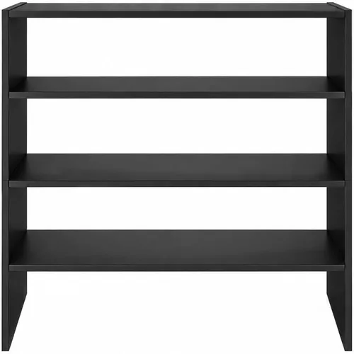 Vista 7 de Whitmor Zapatero de madera, estante de almacenamiento apilable, 24 pulgadas Negro