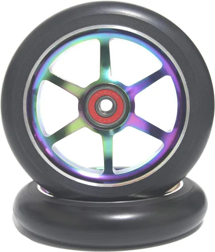 Vista 3 de Z-FIRST 2 piezas de repuesto de 4.724 in Pro Scooter rueda con rodamientos ABEC 9 aptos para MGP/Razor/Lucky Pro Scooters