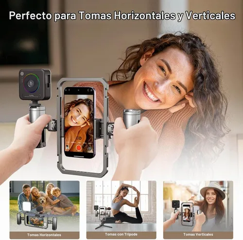 Vista 5 de SmallRig - Plataforma universal de video para teléfono inteligente para iPhone 17 16 15 14-2791B Jaula de teléfono de aleación de aluminio