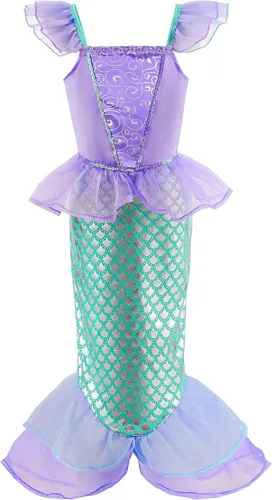 Vista 2 de Vgolar Disfraces de sirena para niñas disfraces de cosplay con accesorios