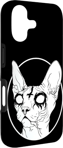 Vista 3 de Black Metal Sphynx Cat Pastel Goth and Death Metal Case for iPhone 17