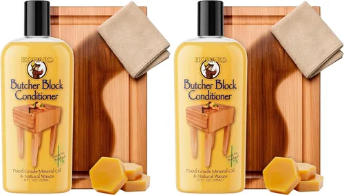 Vista 7 de Howard Products Butcher Block Conditioner and Food Grade Mineral Oil for Wood Cutting Boards, 12 Fl Oz - Enhanced Wood Care