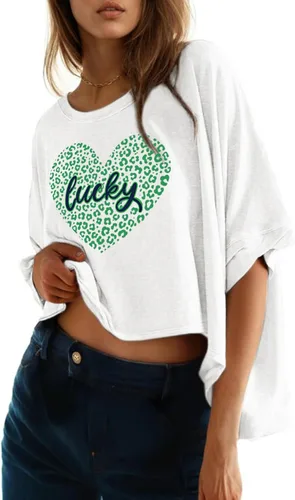 Vista 25 de Dokotoo -Camisetas de verano para mujer, color liso, holgadas, de gran tamaño, básicas