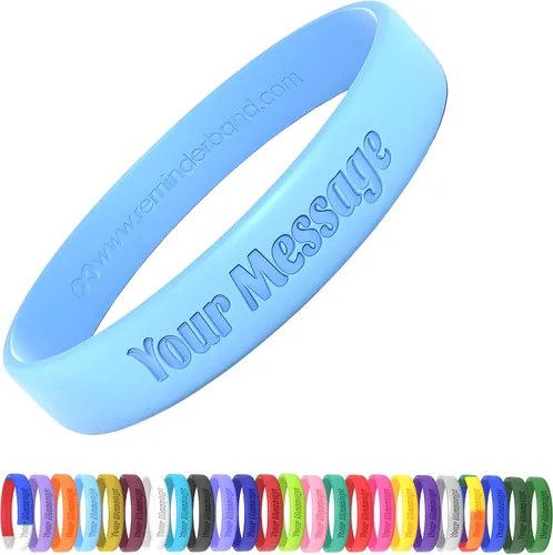 Vista 21 de Pulseras de silicona personalizadas de Reminderband, pulseras de silicona personalizadas, pulseras personalizables, pulseras personalizadas de goma