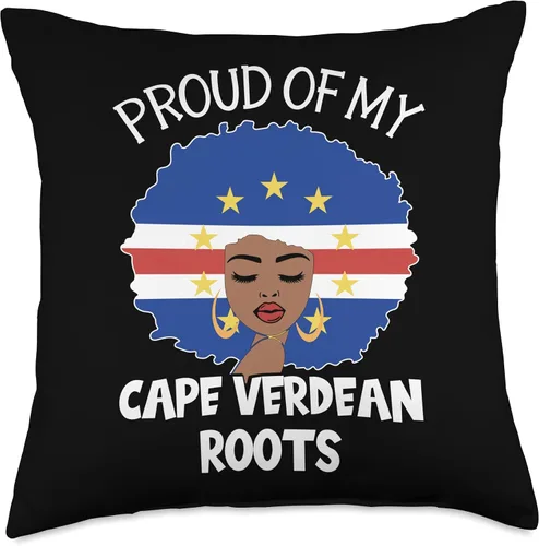 Vista 5 de African pride gifts Strong Afro American women Orgulloso cojín de raíz caboverdiana del mes de la historia negro, 16 x 16 pulgadas, multicolor