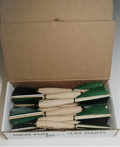 Vista 2 de American ProDart Dardos de madera #1 Torneo 5 7/8" Longitud 12pc Caja