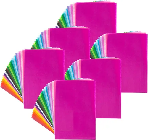 Vista 7 de Hygloss Surtido de papel de seda que destiñe, 12 x 18 pulgadas, 20 colores surtidos, 50 hojas por paquete, 2 paquetes (100 hojas en total)