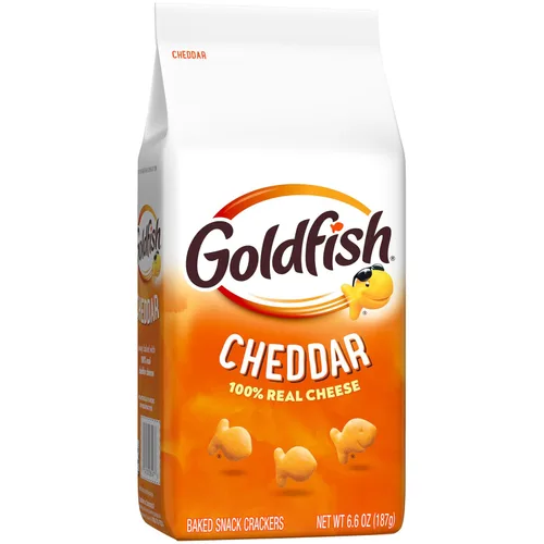 Vista 7 de Goldfish Galletas de queso cheddar, galletas horneadas, bolsa de 6.6 onzas