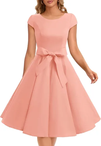 Vista 107 de Dressystar - Vestidos clásicos de fiesta con mangas casquillo, estilo Rockabilly y retro de la década de 1950
