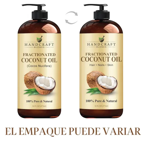 Vista 4 de Handcraft Blends Aceite de coco fraccionado – 16 onzas líquidas – 100% puro y natural – Aceite portador de alta calidad para piel, cabello y cuerpo
