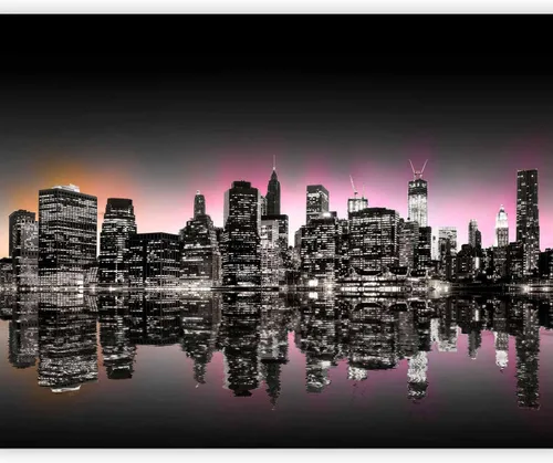 Vista 22 de artgeist Mural de pared Nueva York, 77 x 61 pulgadas, adhesivo autoadhesivo para pared, diseño de foto extraíble, decoración del hogar, paisaje