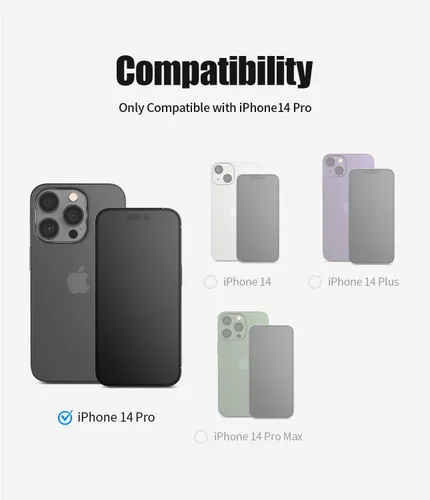 Vista 6 de GOOSPERY Rail 2 - Funda para tarjetas compatible con iPhone 14 Pro con dos ranuras para tarjetas, protección ligera y suave, soporte para tarjetas