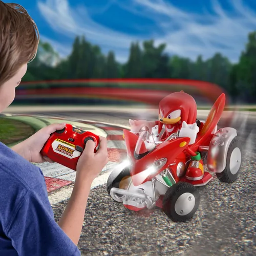 Vista 5 de NKOK Sonic NKOK Knuckles ATV R/C (con luces), para edades de 6 años en adelante, permite a los niños fingir conducir y divertirse al mismo tiempo.