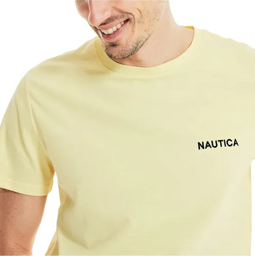 Vista 4 de Nautica - Camiseta de manga corta color sólido y cuello redondo