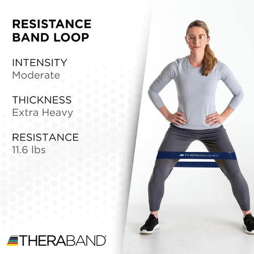Vista 3 de Banda de látex profesional de resistencia TheraBand para pilates, crossfit, yoga, tonificación, estiramiento, entrenamiento de fuerza sin pesas