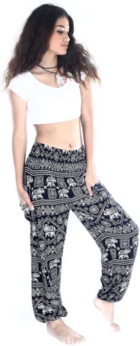 Vista 4 de Pantalones bohemios, pantalones harem, de yoga, para mujer, para la playa