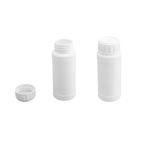 Vista 4 de Bettomshin 5 botellas de plástico PE de 3.4 fl oz (grado alimenticio) con tapas, botella de muestra de laboratorio, botellas de plástico de boca