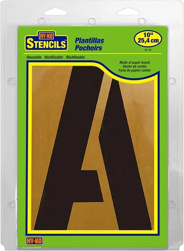 Vista 7 de HY-KO Products ST-1 Plantillas de números y letras, 1 pulgada, color marrón