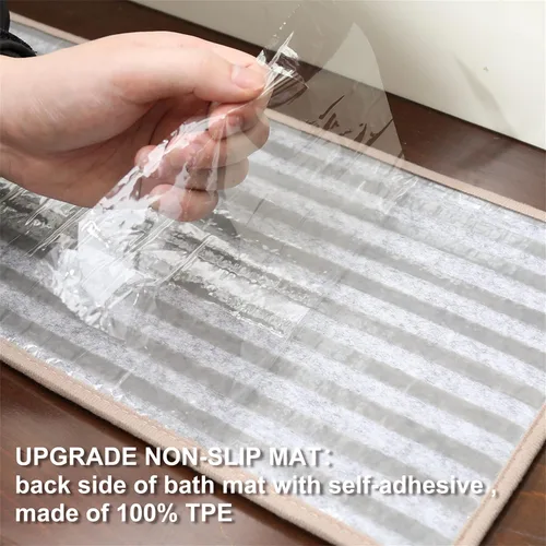 Vista 4 de COSY HOMEER Alfombra antideslizante suave de 28 x 9 pulgadas, para interiores en peldaños de madera, alfombras para niños y perros, 100 % poliéster