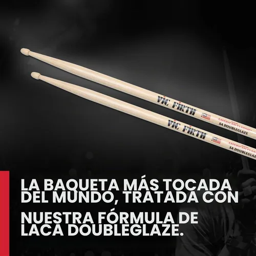 Vista 2 de Vic Firth Baquetas American Classic 5A DoubleGlaze - Doble capa de acabado lacado