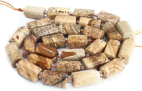 Vista 24 de Tubo de columna natural de 0.315 a 0.394 pulgadas (0.315-0.394 in) con piedras preciosas sueltas surtidas crudas, hebra de cuentas para bricolaje