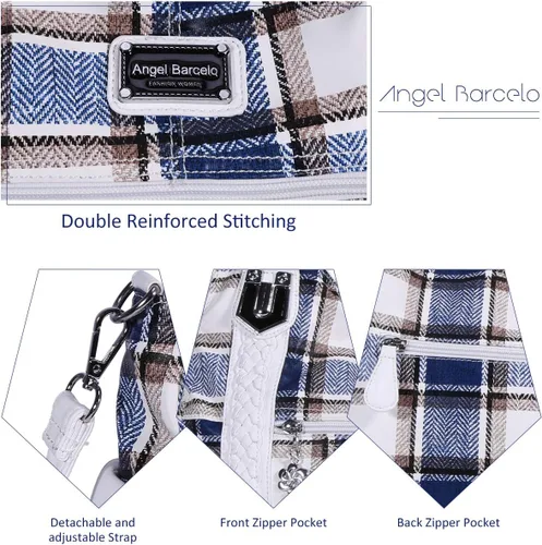 Vista 211 de Angel Barcelo - Bolsa de hombro amplia para mujer, diseño Hobo, cuero lavado