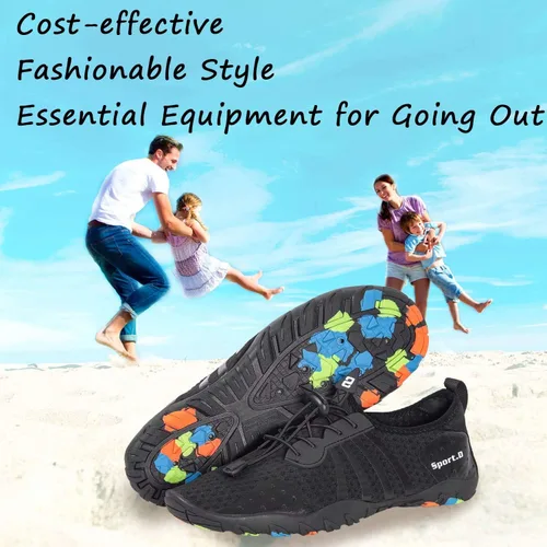 Vista 6 de YALOX - Zapatos de agua de secado rápido para hombre y mujer, para exteriores, proporcionan una sensación de ir descalzo, para usarlos en la playa