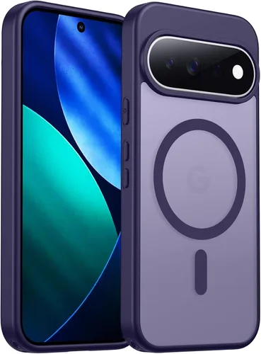 Vista 17 de SPIDERCASE Funda magnética para Google Pixel 9A, protección contra caídas de grado militar, delgada, translúcida, mate, a prueba de golpes
