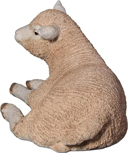 Vista 7 de Design Toscano Estatua de cordero de tamaño real de merino oveja: descansando