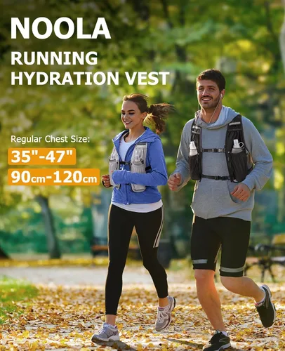 Vista 2 de NOOLA Chaleco de correr para mujeres y hombres, ligero con frascos suaves