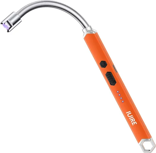 Vista 7 de Encendedor eléctrico de vela recargable USB C de plasma con cuello flexible de 360° resistente al viento para velas profundas, estufa de gas