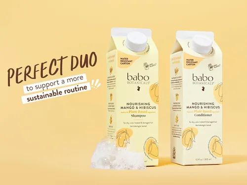 Vista 10 de Babo Botanicals - Acondicionador nutritivo de mango e hibisco, para cabello seco, dañado y tratado con color, hidrata y suaviza, cartón resistente