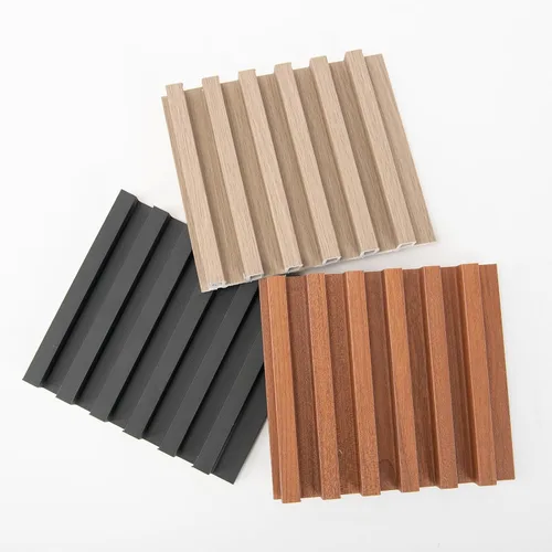 Vista 5 de Paneles de revestimiento de pared de listones de madera, paquete de 3 paneles de pared 3D de WPC insonorizados para decoración de pared