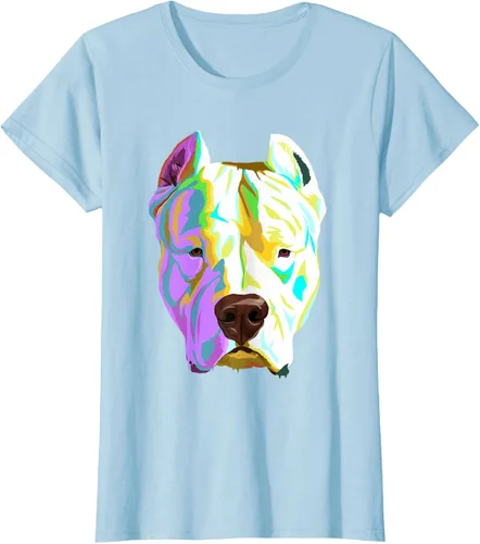 Vista 23 de Colorida camiseta Dogo Argentino, Negro, S