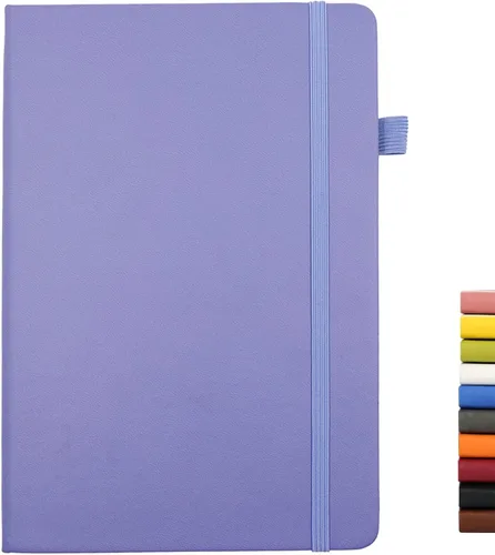 Vista 9 de Cuadernos forrados para diario, con lazo para bolígrafo. Cuadernos de tapa dura para trabajo, papel grueso de 100 Gsm con bolsillo