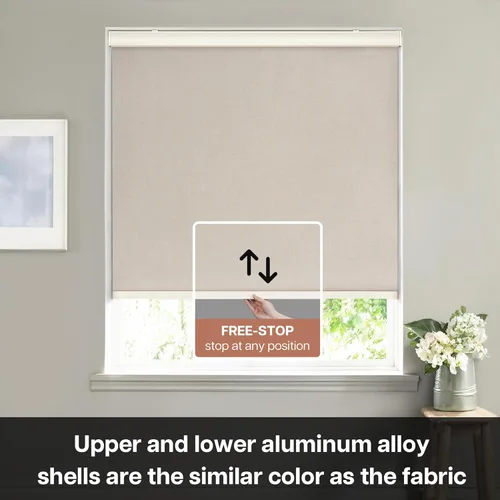 Vista 2 de LazBlinds Persianas opacas para ventanas de interior, persianas enrollables sin cordón, para oscurecer la habitación, con aislamiento térmico