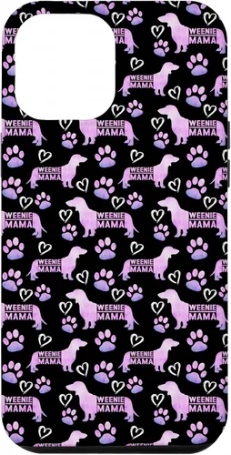 Vista 25 de Dachshund Mom Weenie Mama Weiner Dog - Funda de regalo para iPhone 16, color rosa