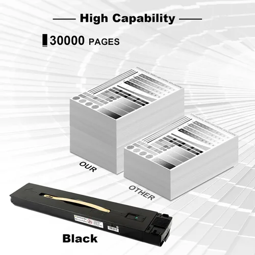 Vista 3 de Cartucho de tóner remanufacturado de repuesto para Xerox Color C60 C70 006R01655 Tóner negro 30000 páginas, 1 paquete